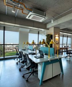 disposition bureaux open space hauteur sous plafond